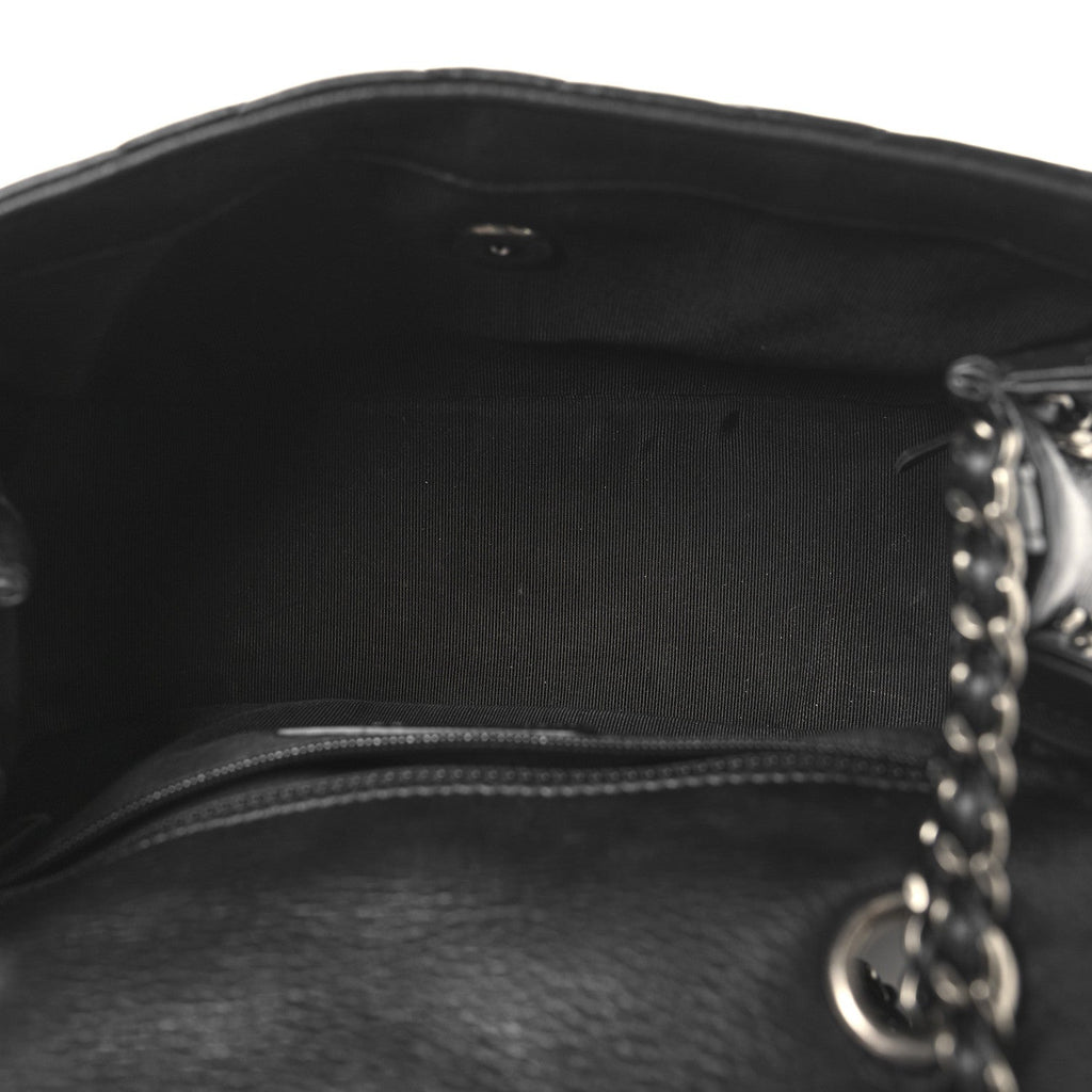 Calfskin Quilted Small Frame In Chain Flap Black