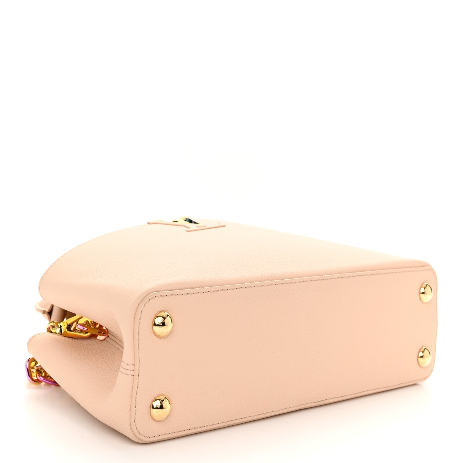 Taurillon Capucines East West MM Scarabeo Iridescent Macchiato