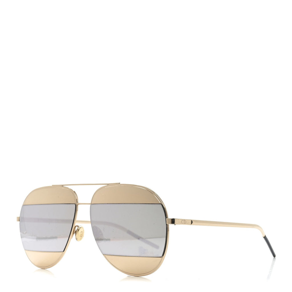 Split 1 Aviator Sunglasses Gold
