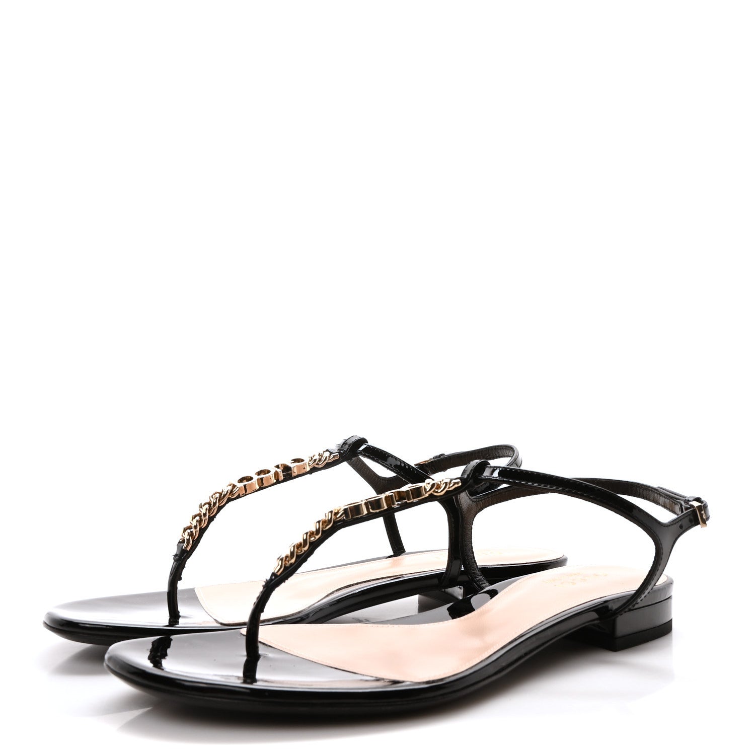 Patent Signoria Thong Sandals 37.5 Black