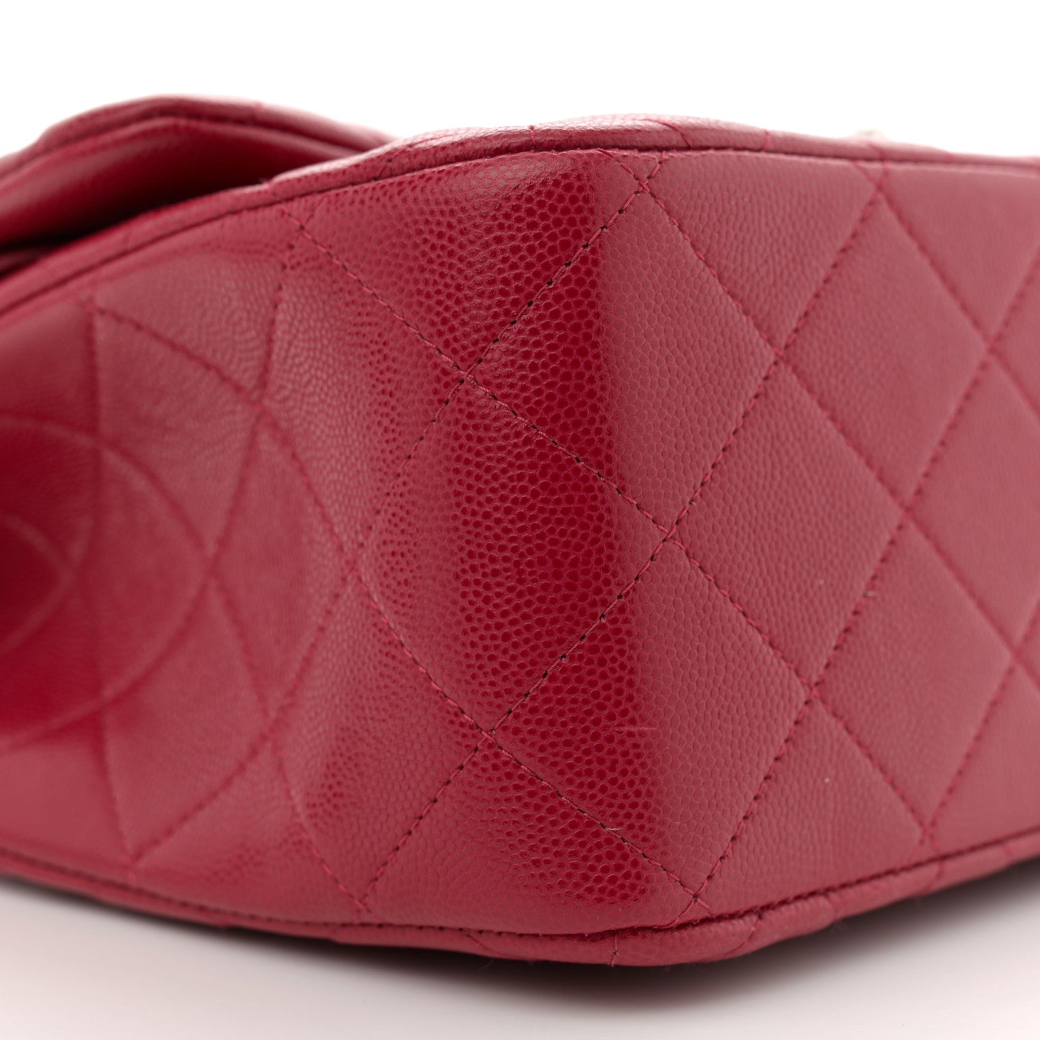 Caviar Quilted Jumbo Double Flap Dark Pink
