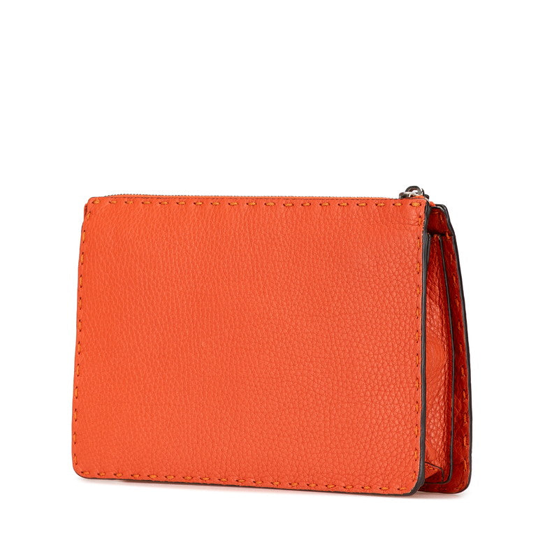Fendi Selleria Leather Clutch Bag