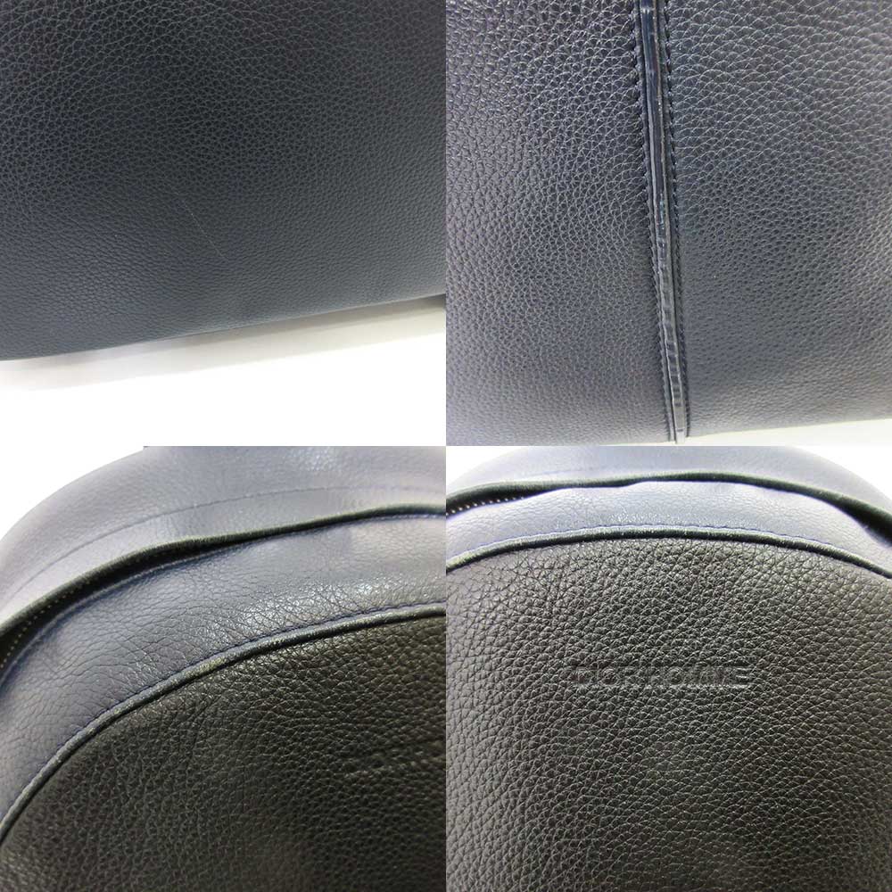 Dior Homme Leather Backpack Dark Navy