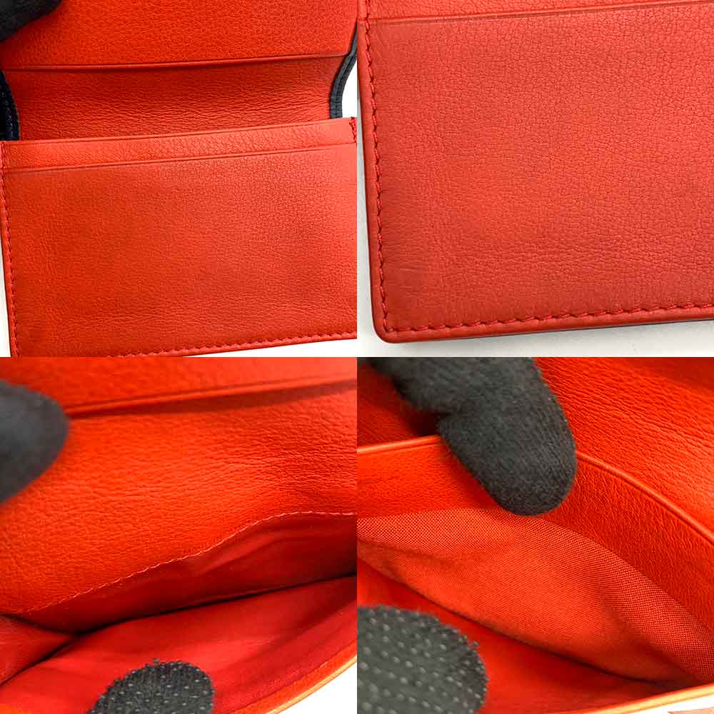 Dior Leather  Case Navy Red