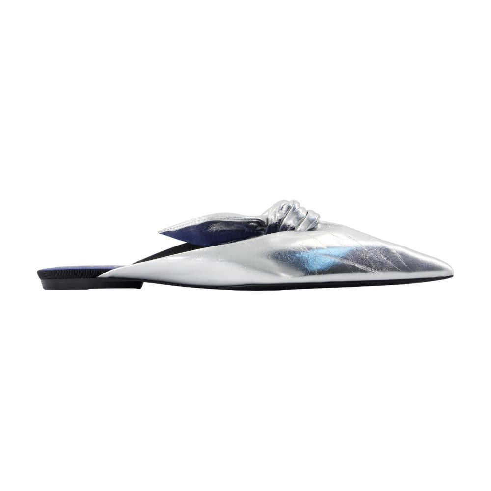 Women's Bow Mules - Lanvin - Leather - Silver
