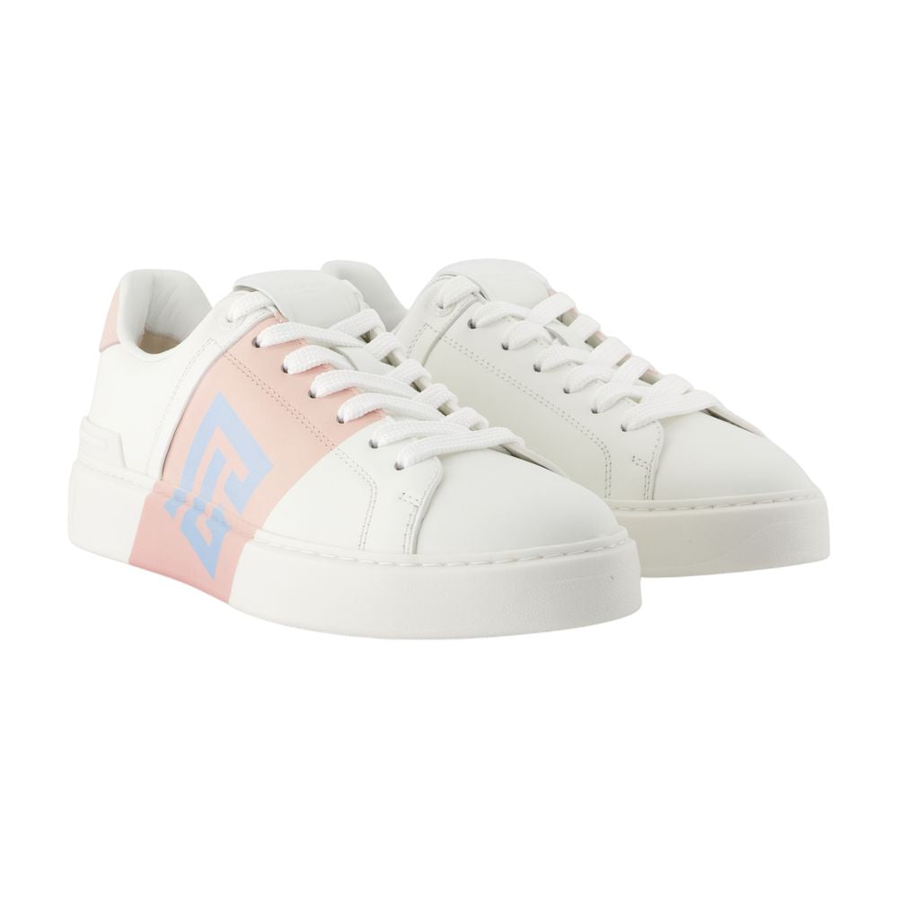 Women's B-Court Sneakers - Balmain - Leather - Pink