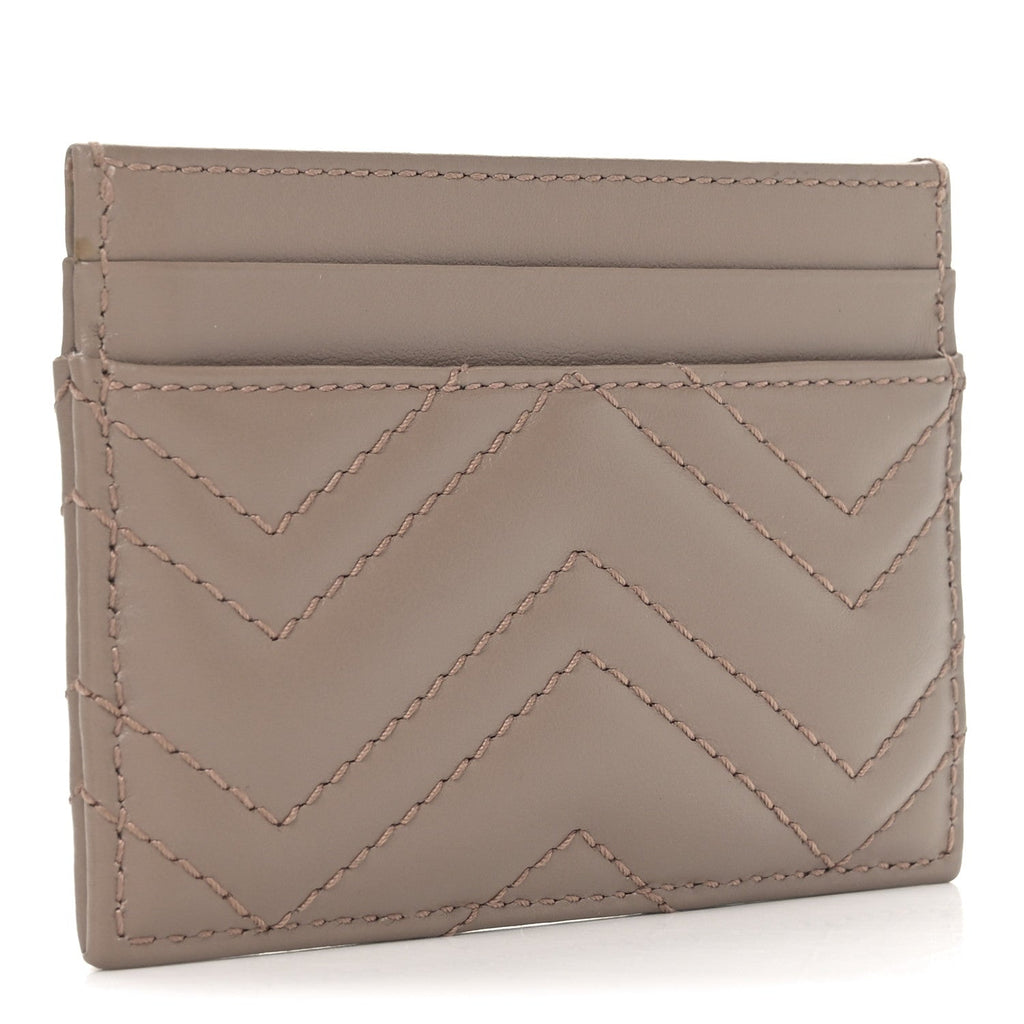 Calfskin Matelasse GG Marmont  Holder Porcelain Rose