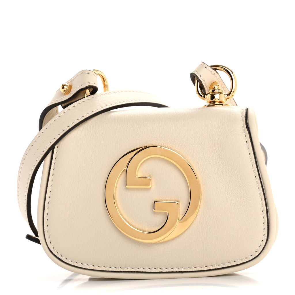 Roxy Calfskin Blondie  Case Wallet with Strap Mystic White