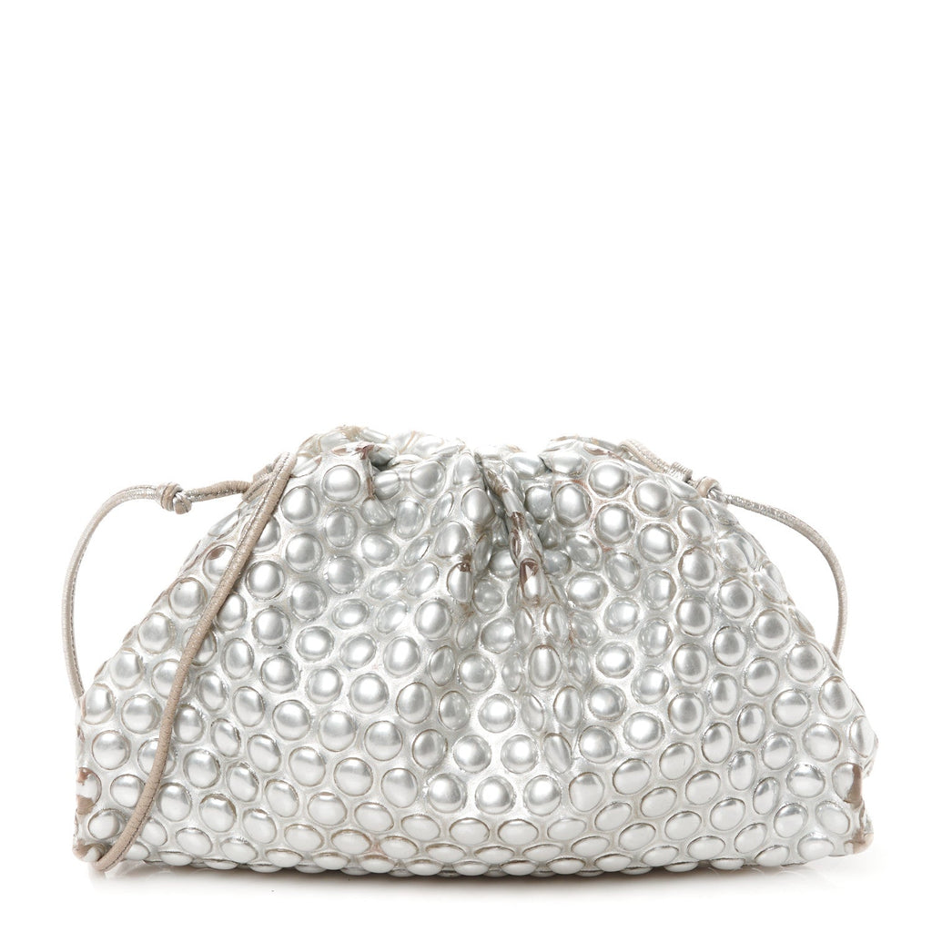 Metallic Fabric Bubble Wrap The Mini Pouch Silver