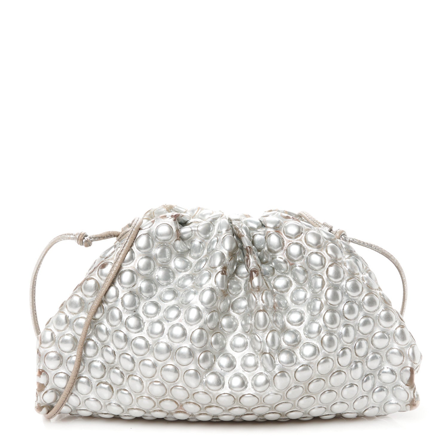 Metallic Fabric Bubble Wrap The Mini Pouch Silver