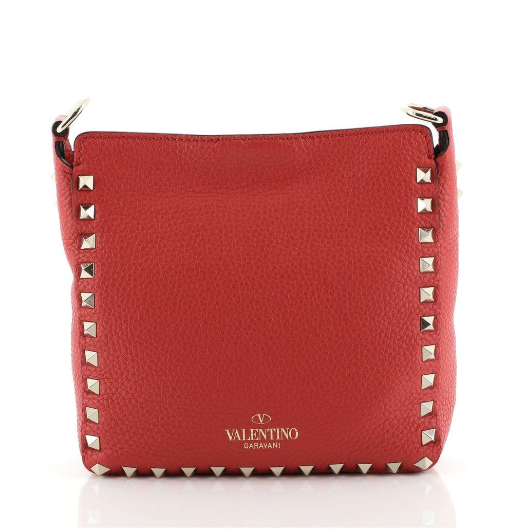 Rockstud Flip Lock Messenger Bag Leather Mini