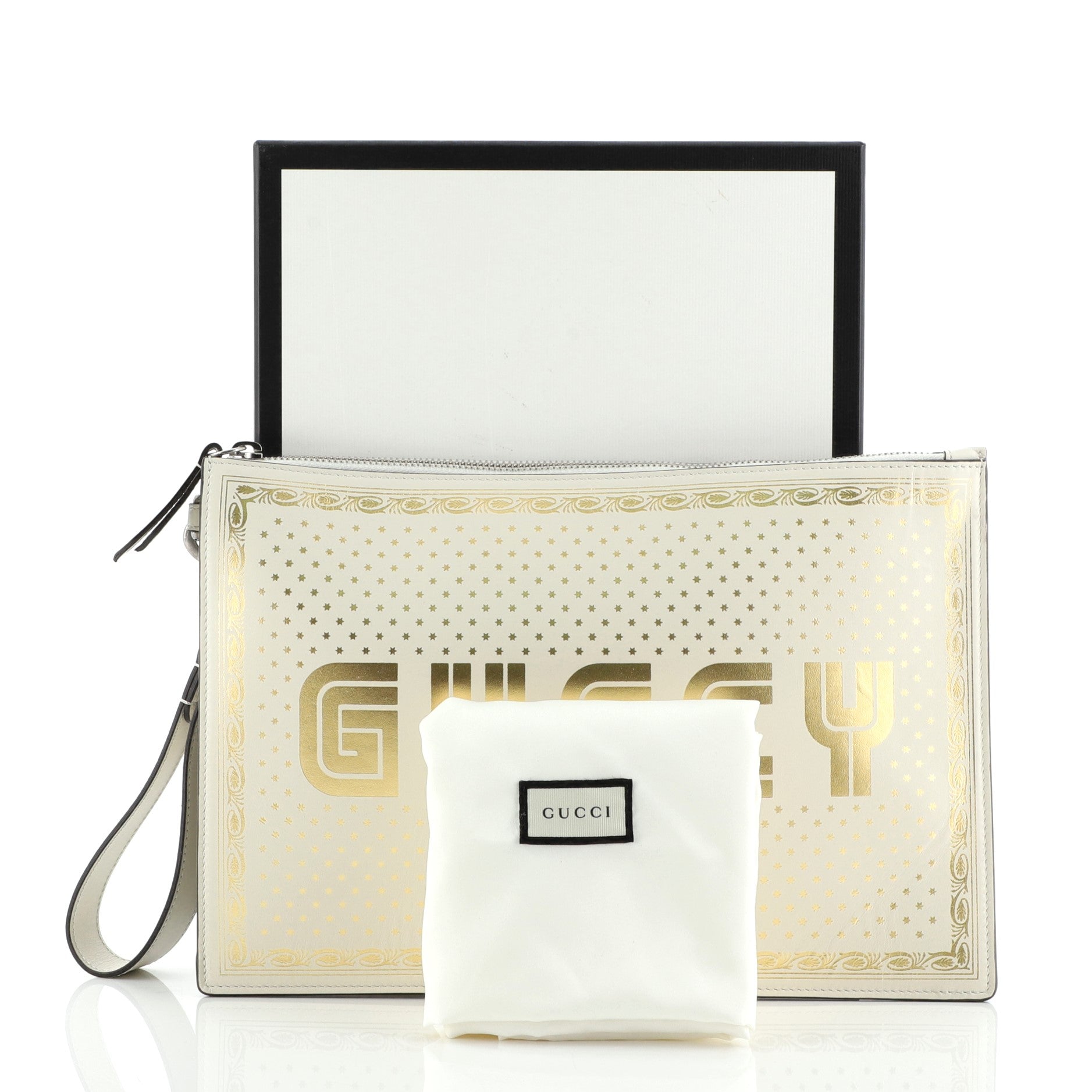 Wristlet Clutch Limited Edition Printed Leather