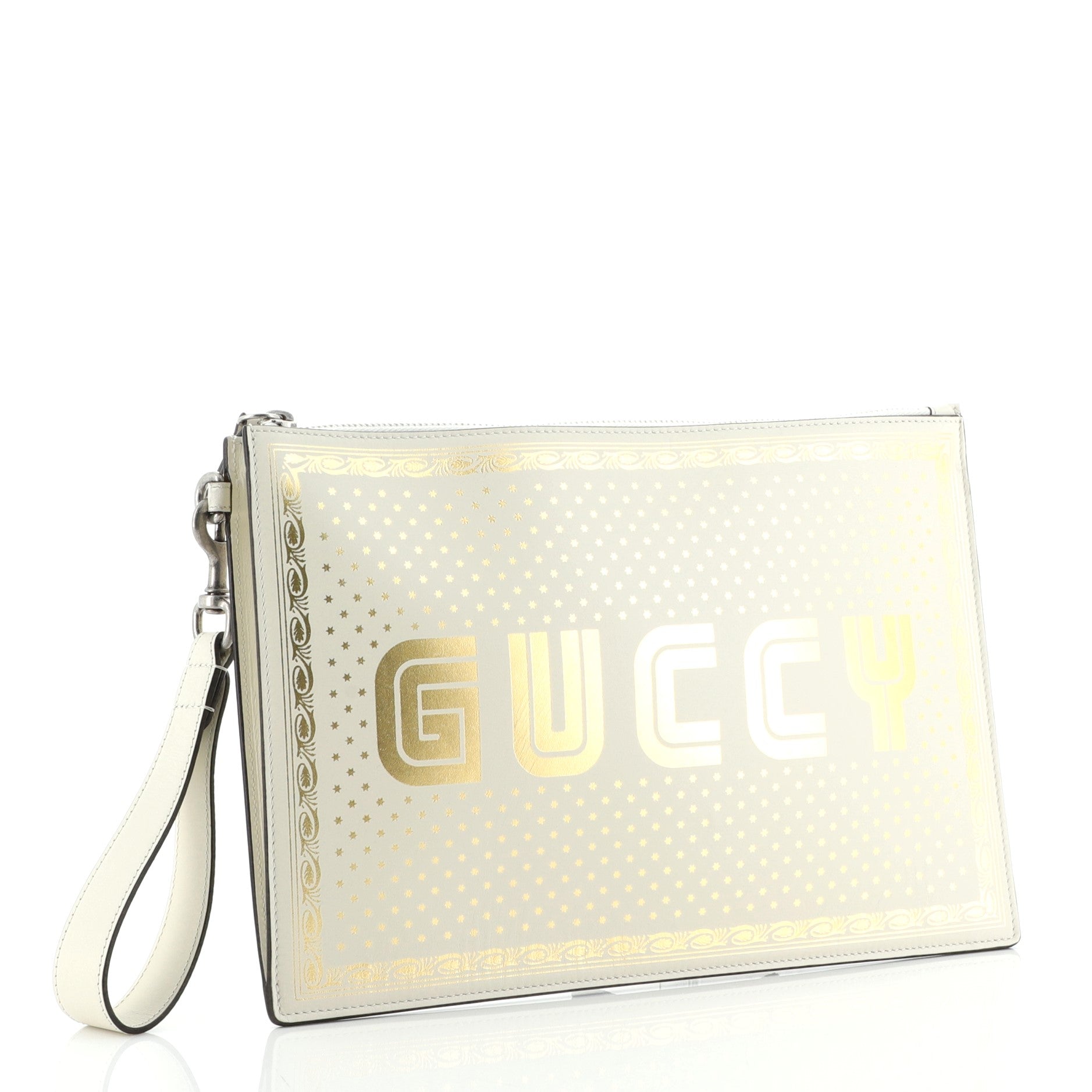 Wristlet Clutch Limited Edition Printed Leather