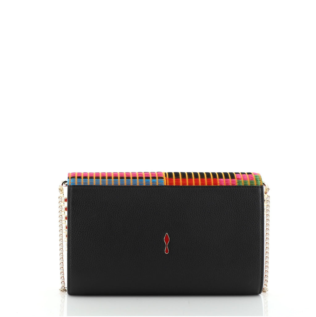 Paloma Clutch Leather and Africube Textile