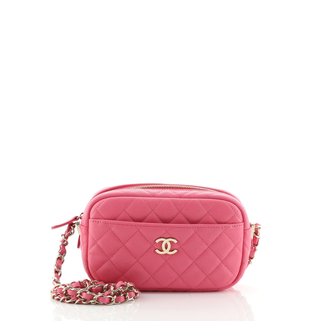 Camera Case Bag Quilted Caviar Mini