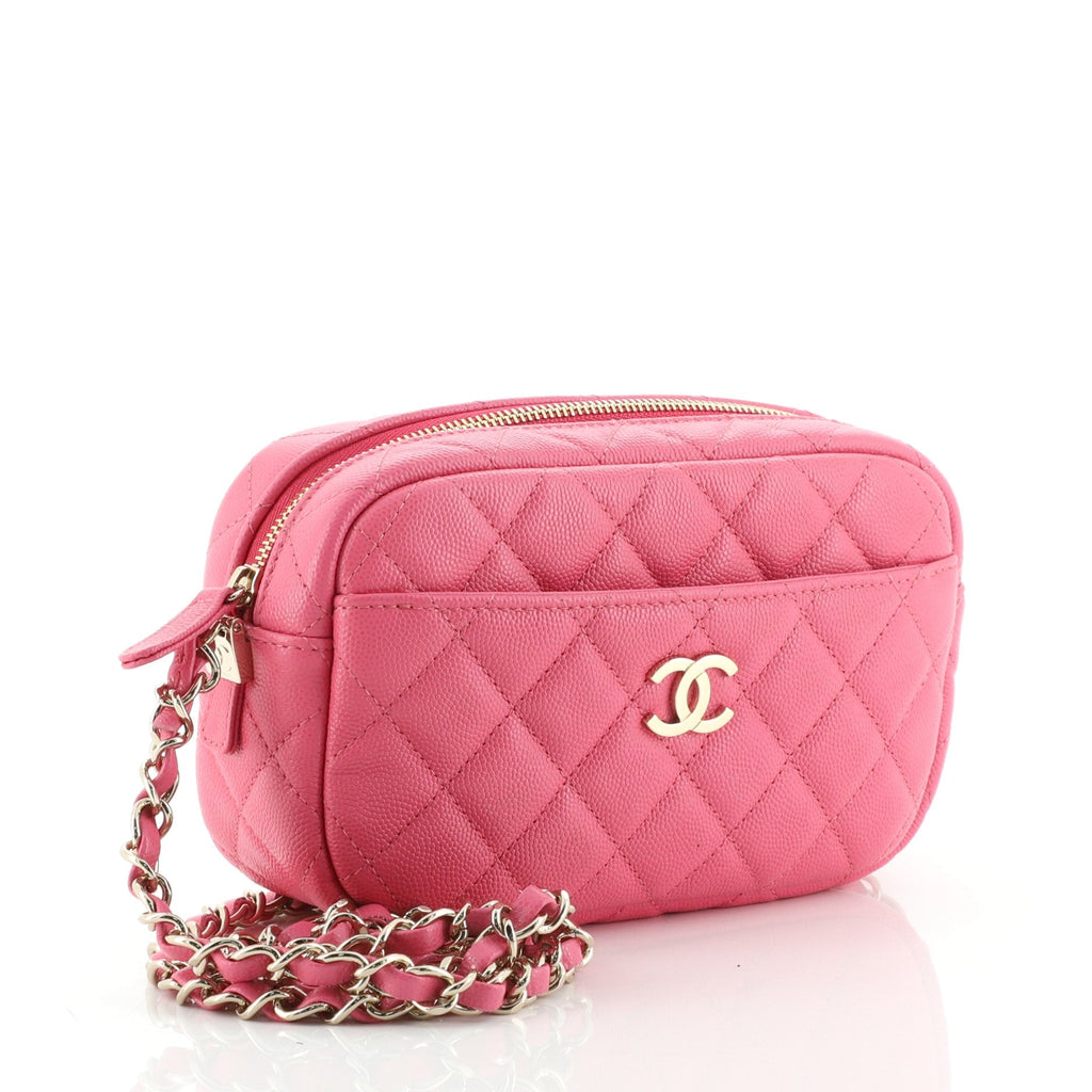 Camera Case Bag Quilted Caviar Mini