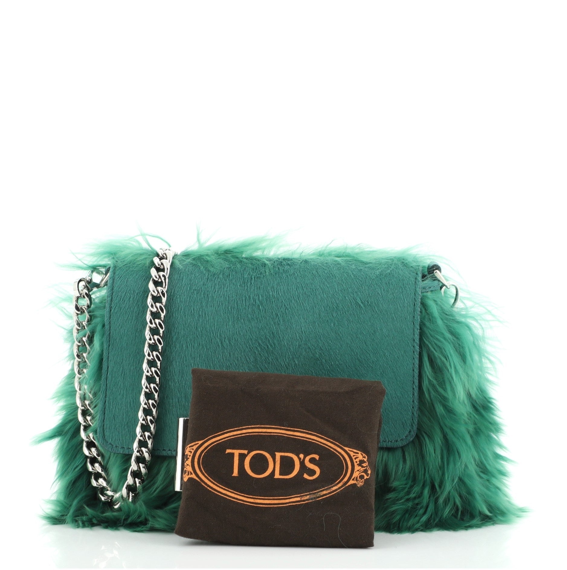 Double T Crossbody Bag Pony Hair and Fur Mini