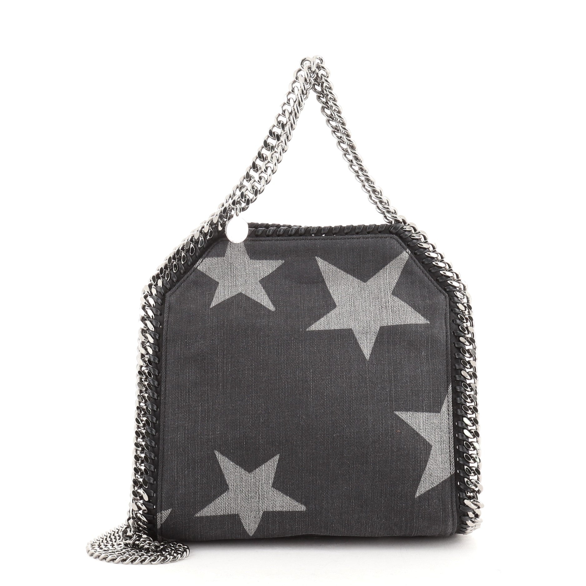 Falabella Fold Over Crossbody Bag Printed Denim Mini