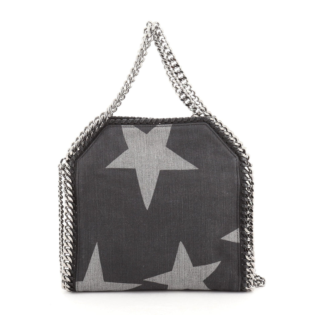 Falabella Fold Over Crossbody Bag Printed Denim Mini