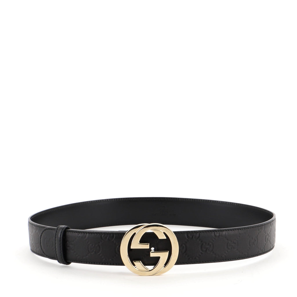 Interlocking G Belt Guccissima Leather Wide 90