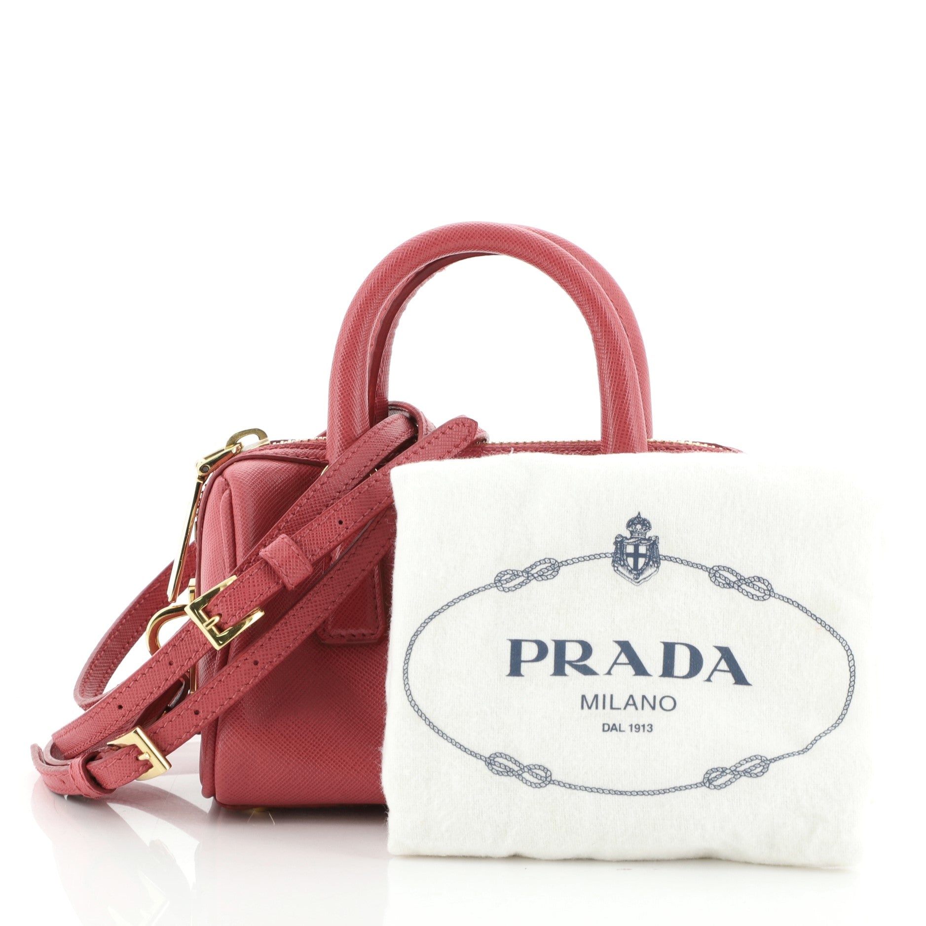 Lux Convertible Boston Bag Saffiano Leather Mini