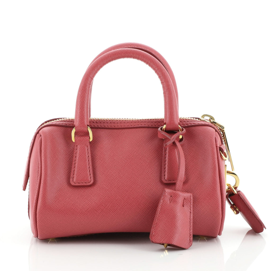 Lux Convertible Boston Bag Saffiano Leather Mini