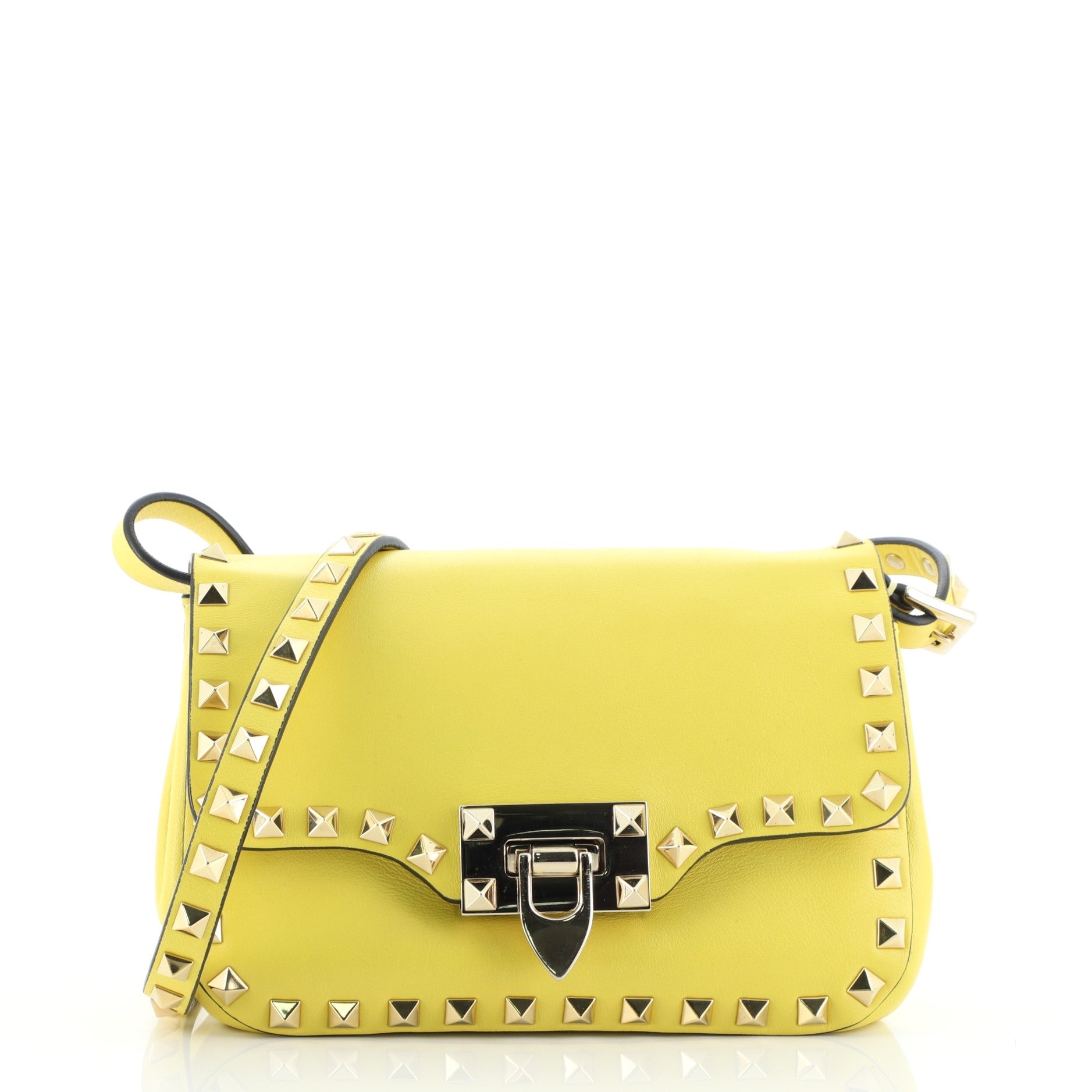 Rockstud Flip Lock Flap Bag Leather Mini