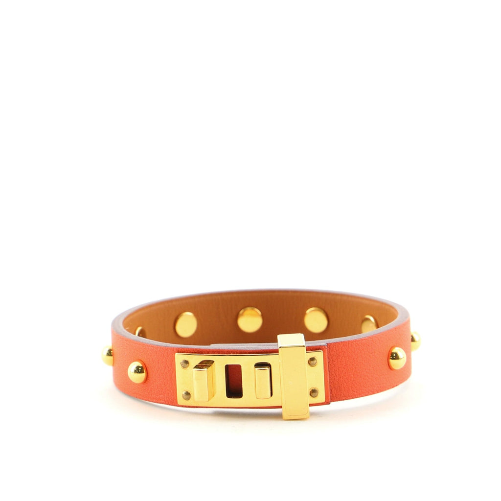 Mini Dog Clous Ronds Bracelet Leather