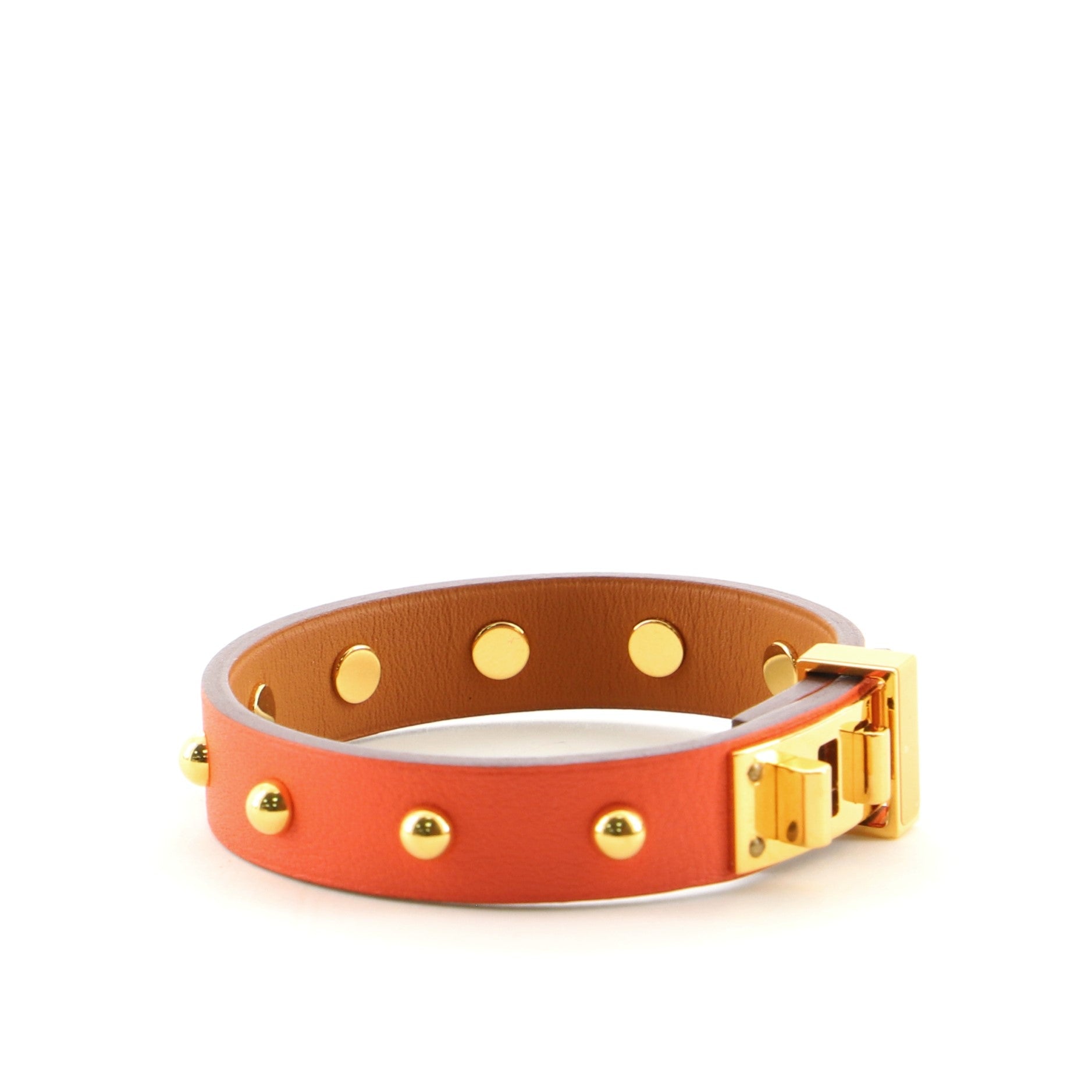 Mini Dog Clous Ronds Bracelet Leather