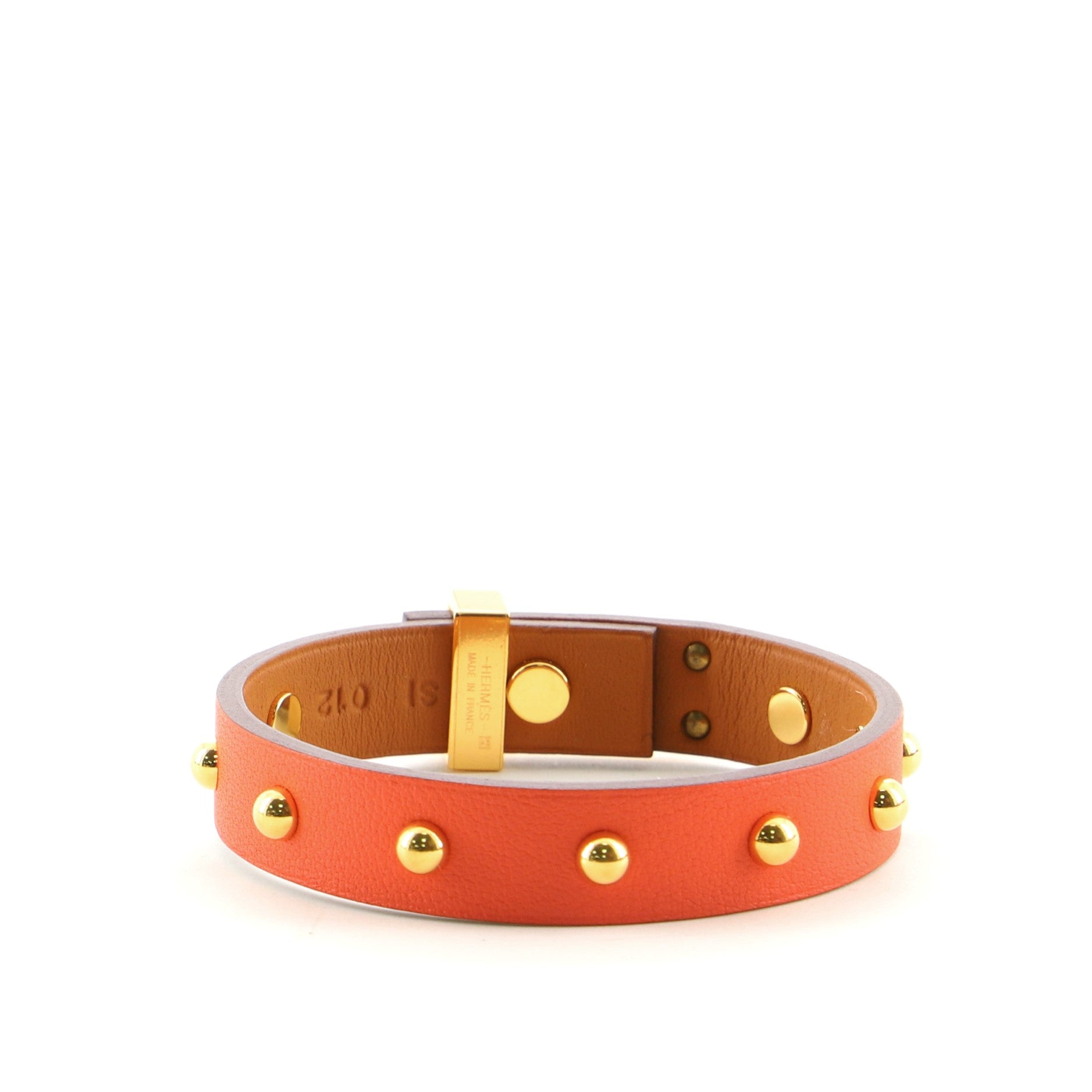 Mini Dog Clous Ronds Bracelet Leather