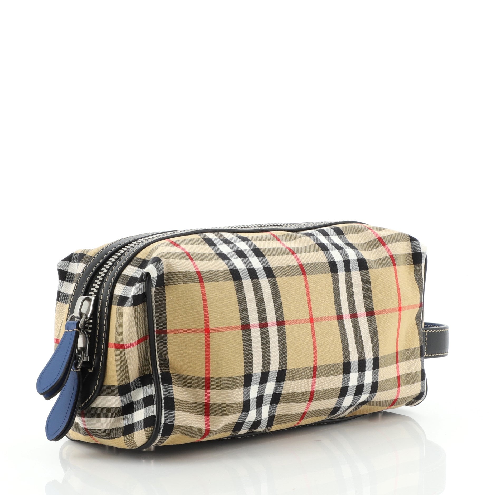 Cosmetic Pouch Vintage Check Canvas