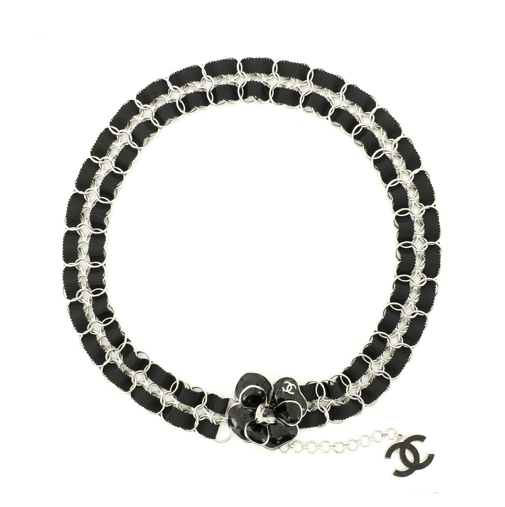 Camellia Double Strand Belt Metal with Fabric 75