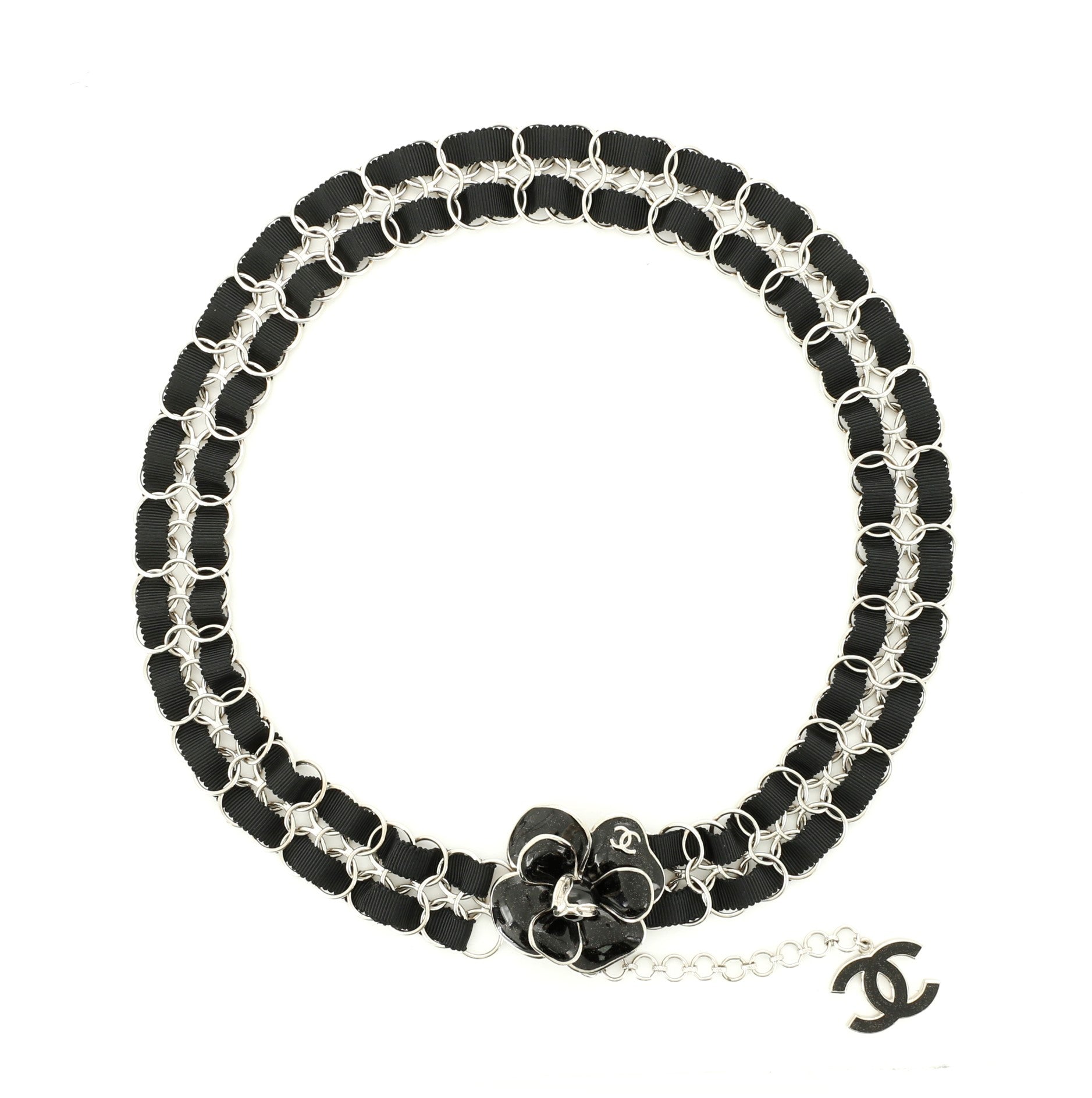 Camellia Double Strand Belt Metal with Fabric 75