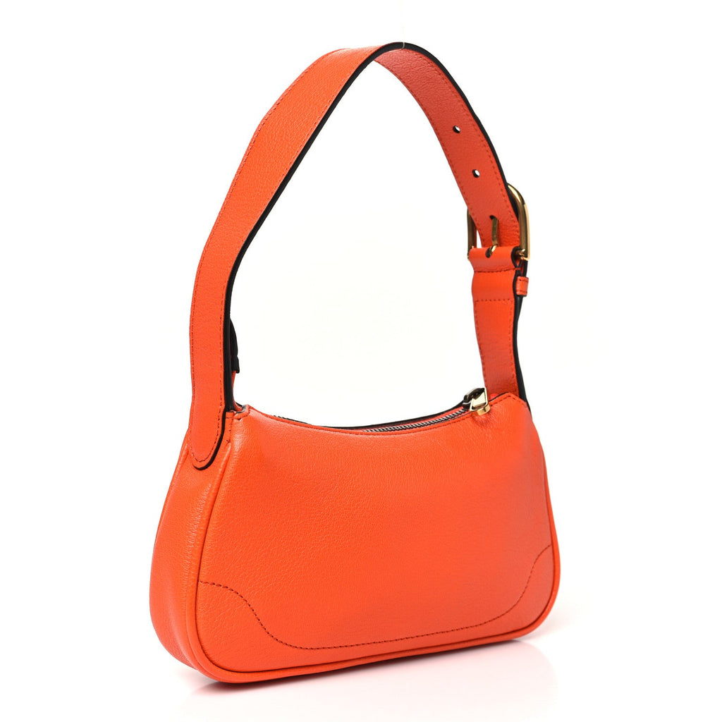 Goatskin Mini Aphrodite Shoulder Bag Orange