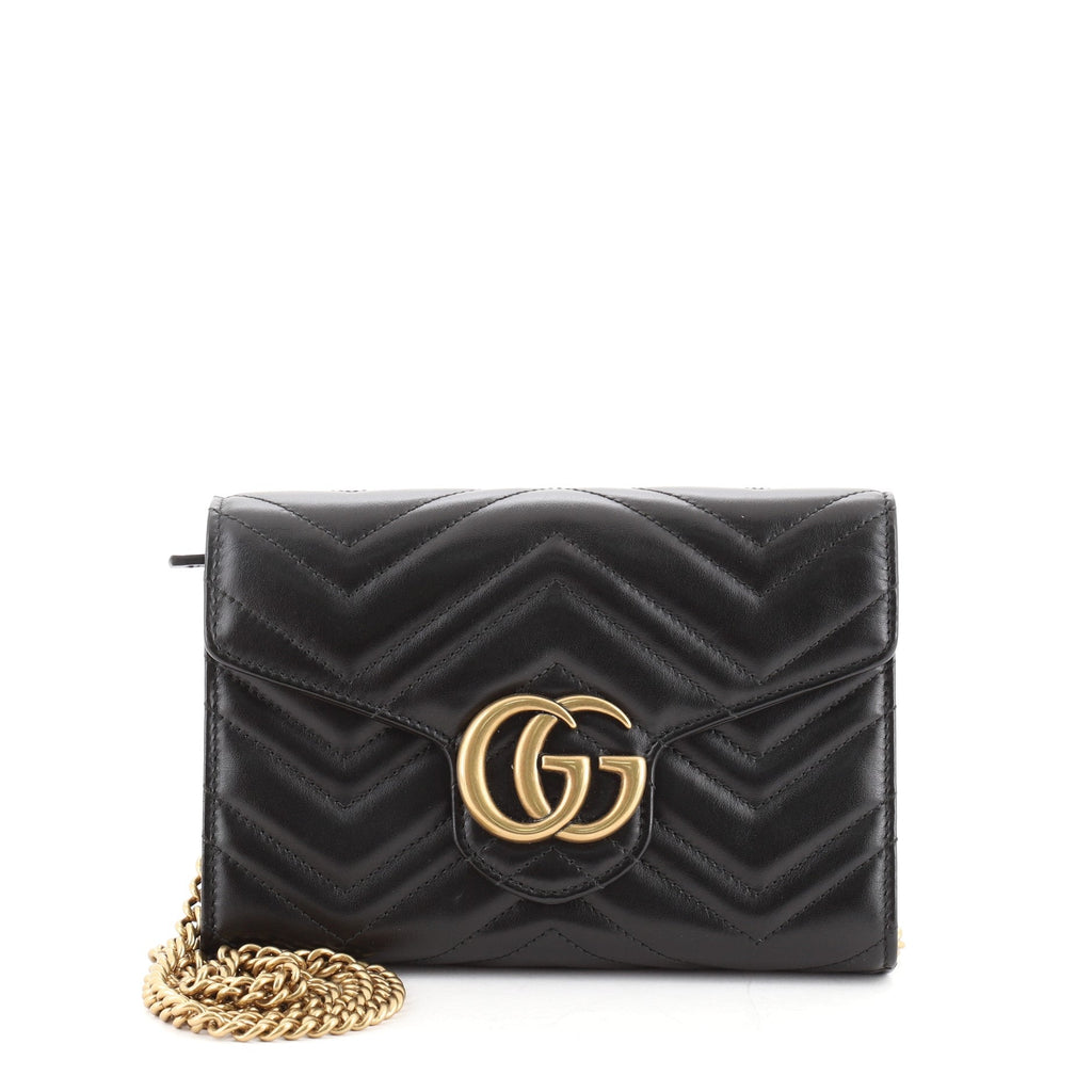 GG Marmont Chain Wallet Matelasse Leather Mini
