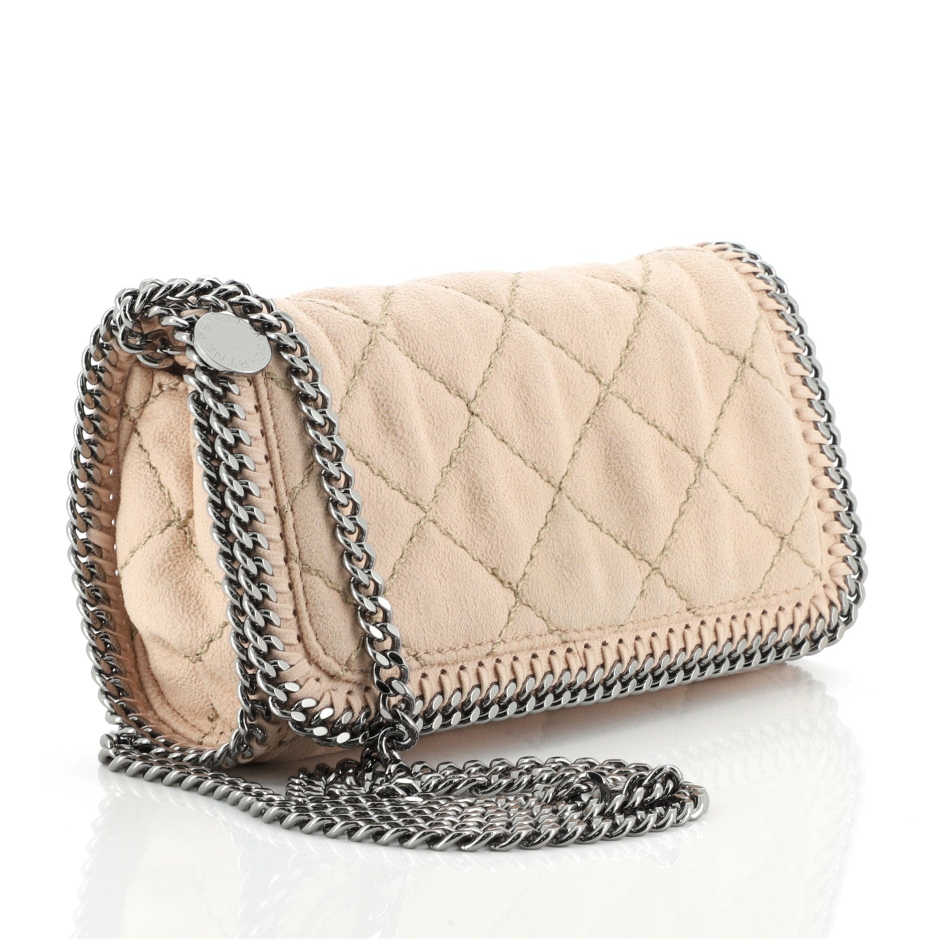 Falabella Flap Crossbody Bag Quilted Shaggy Deer Mini