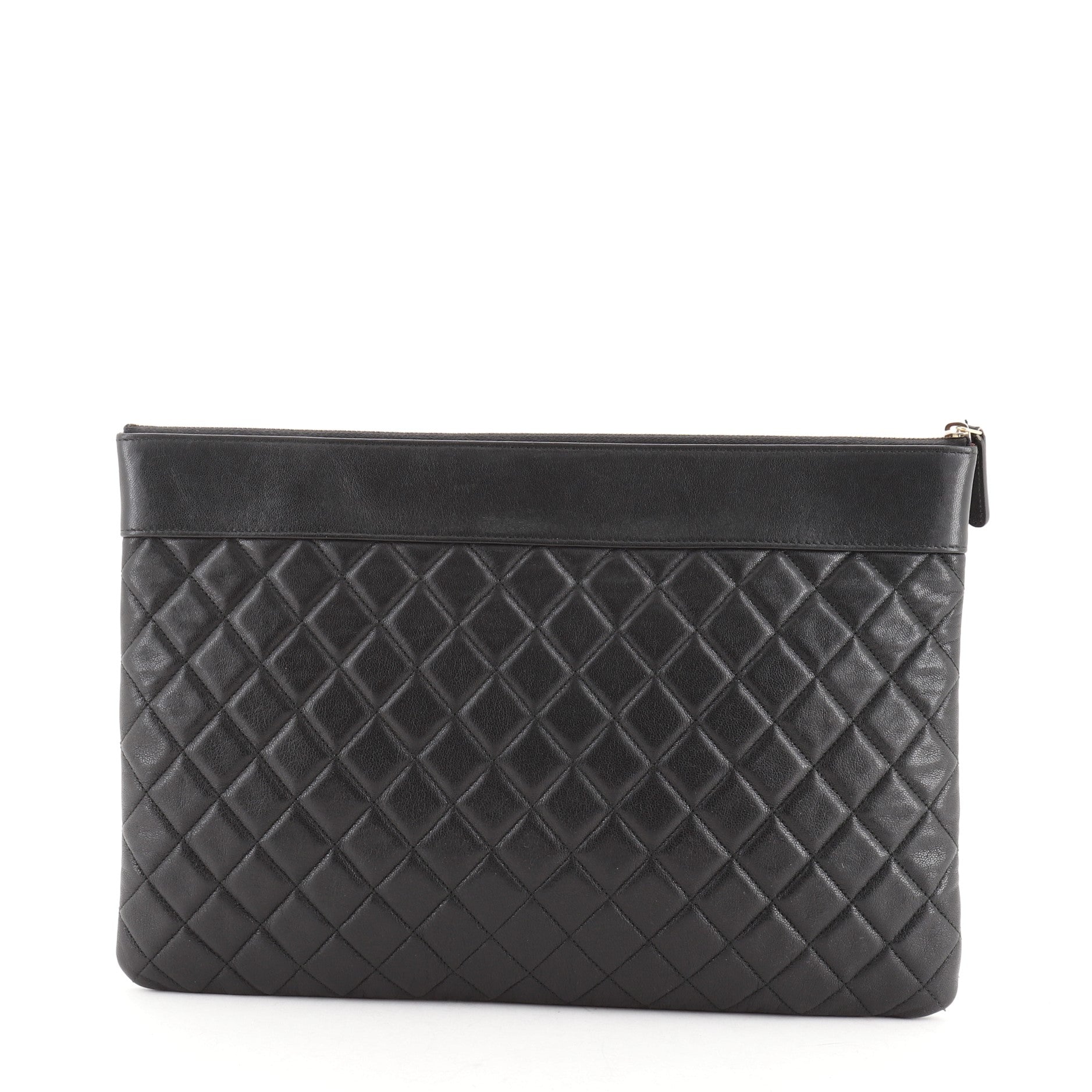 Mademoiselle Vintage O Case Clutch Quilted Sheepskin Large
