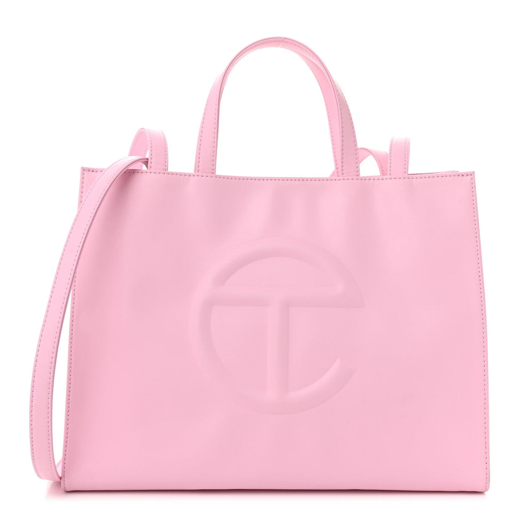 Vegan Leather Medium Shopping Bag Bubblegum