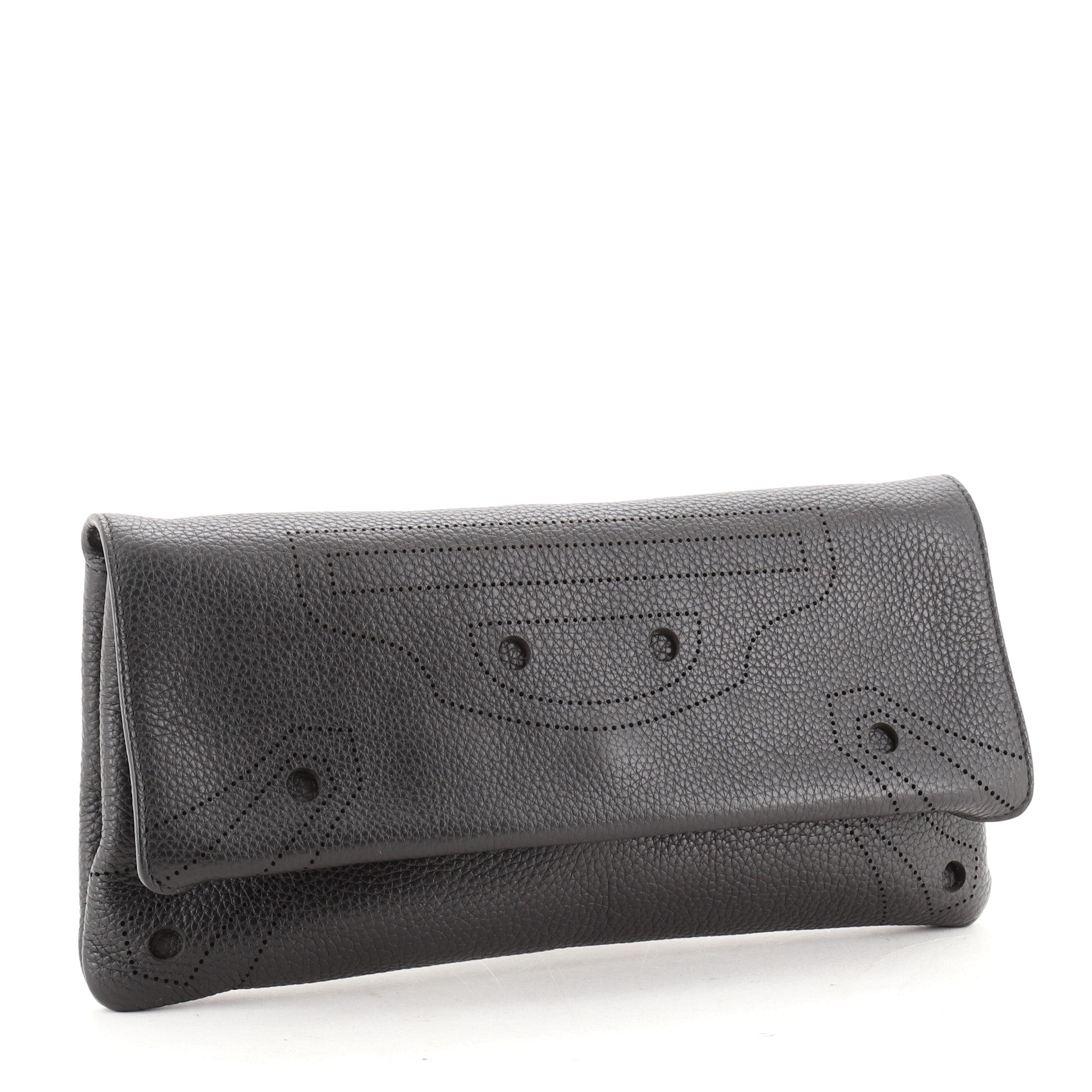 Convertible Blackout Foldover Clutch Leather