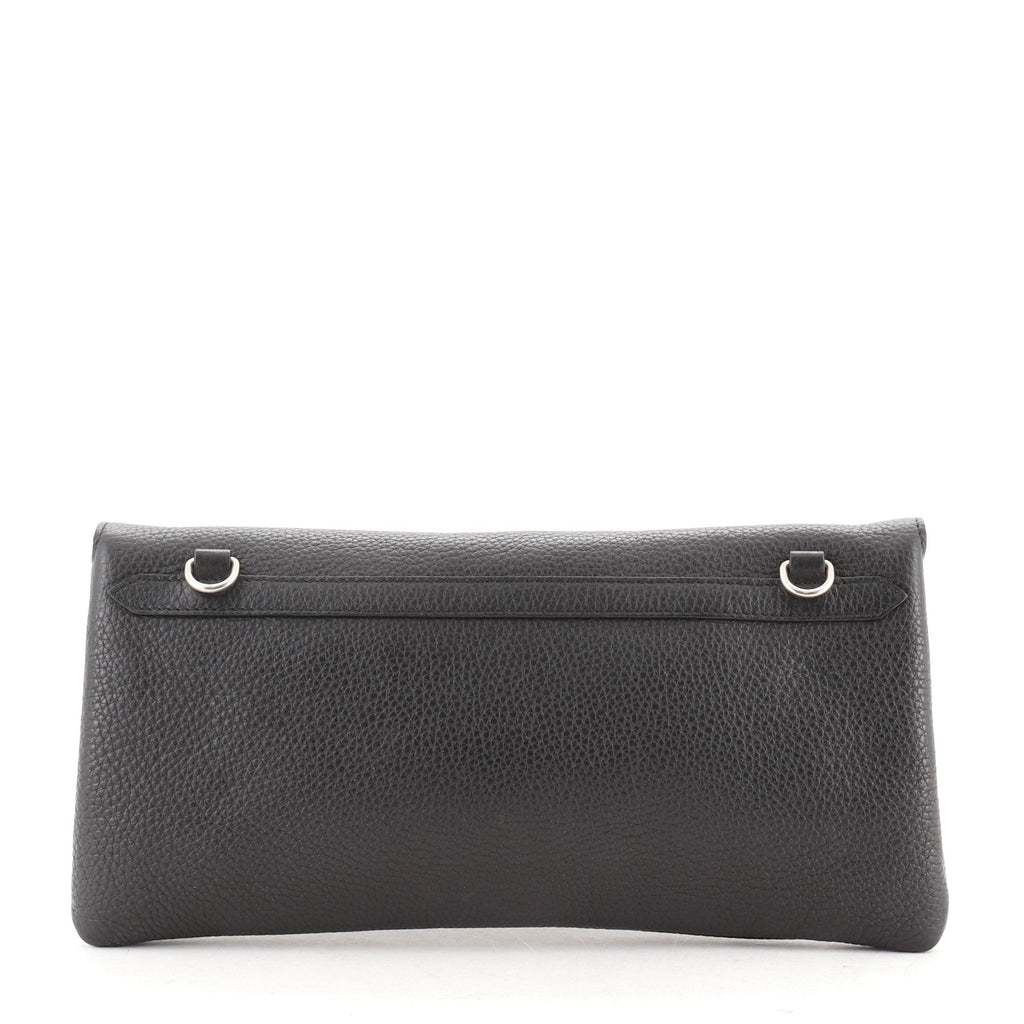 Convertible Blackout Foldover Clutch Leather