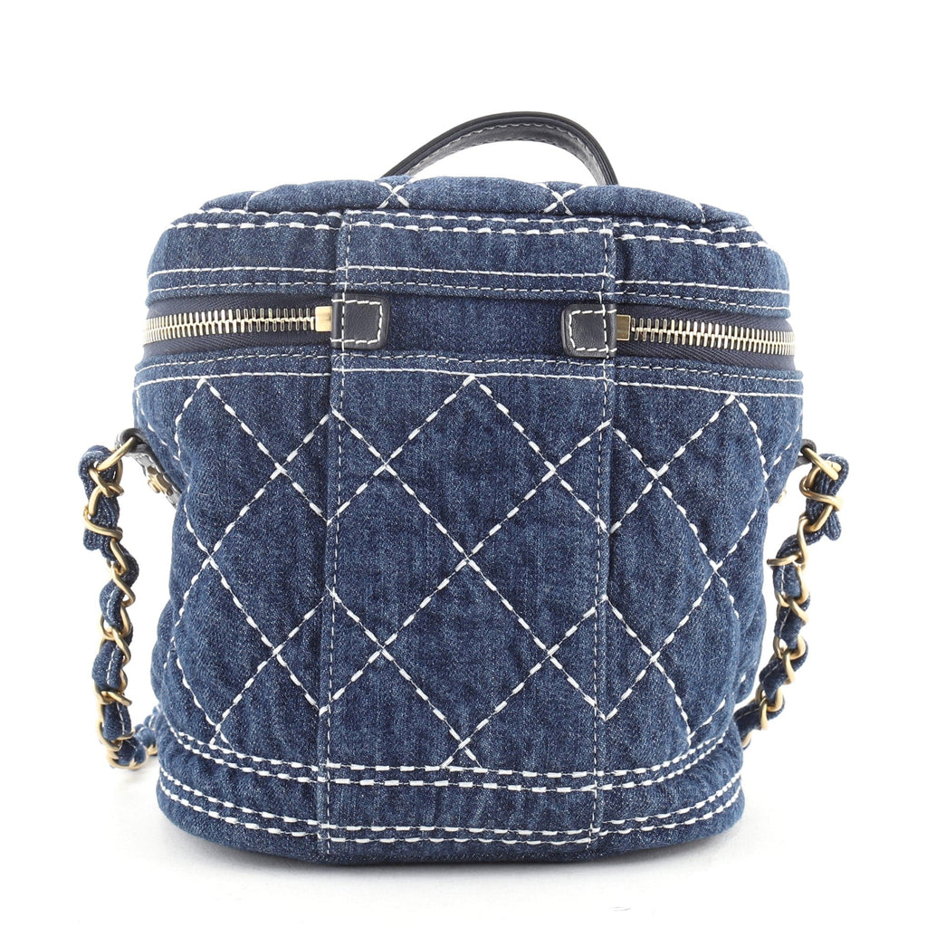 Vanity Case Quilted Denim