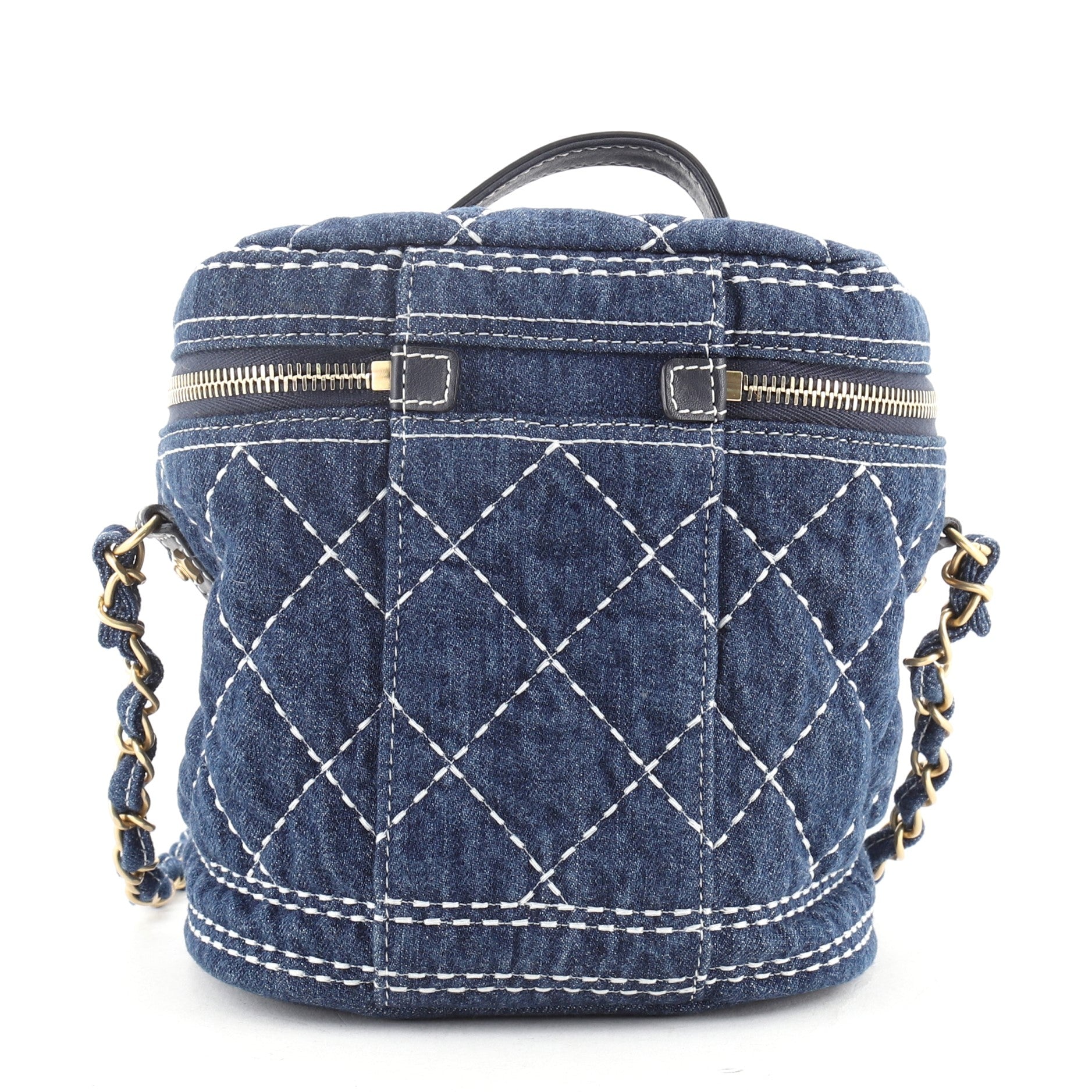 Vanity Case Quilted Denim