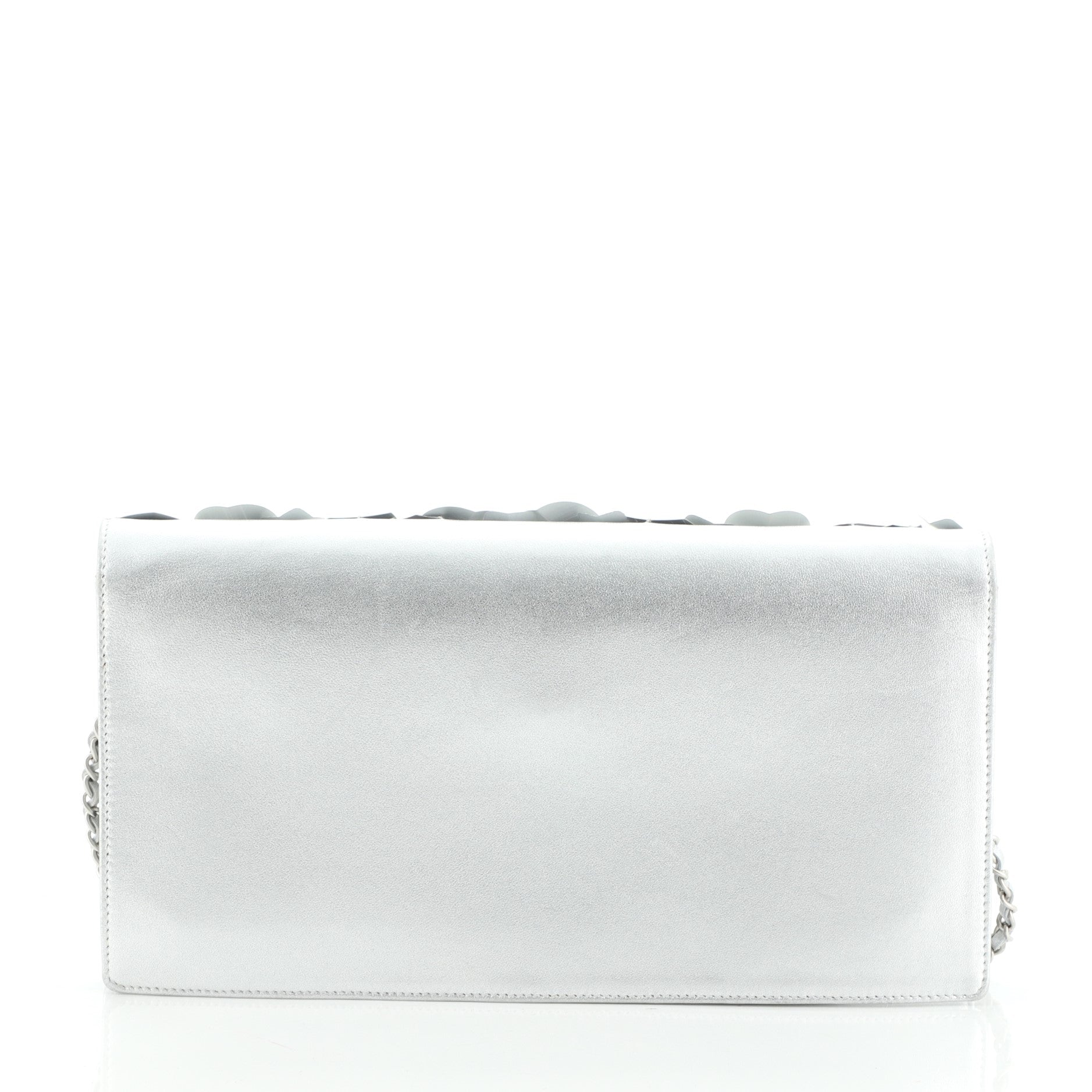 Vintage Chain Clutch Leather with Applique