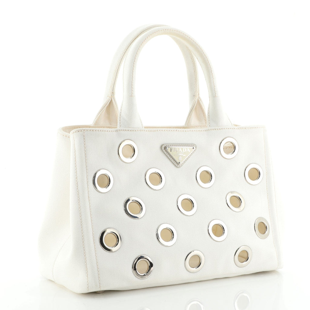 Canapa Convertible Tote Grommet Embellished Canvas Mini