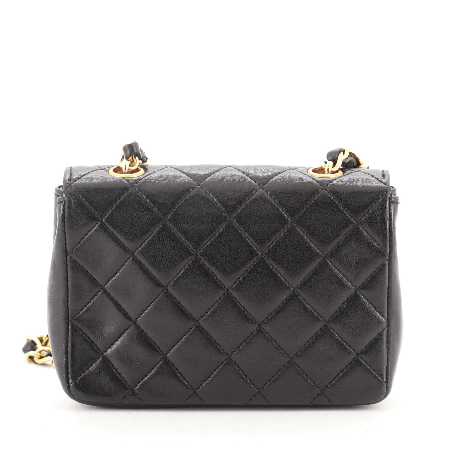 Vintage CC Chain Flap Bag Quilted Leather Extra Mini