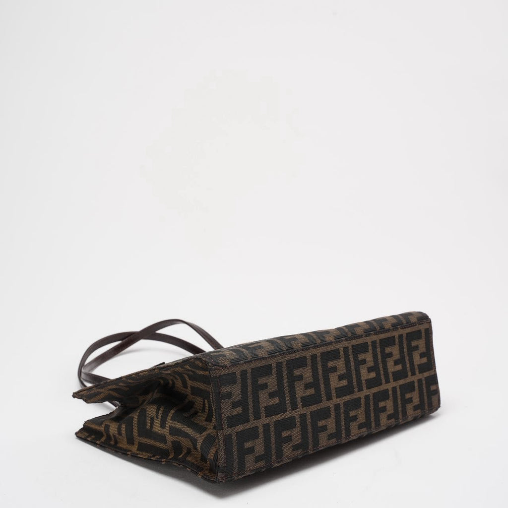 Fendi Vintage Zucca Double Top Handle Bag
