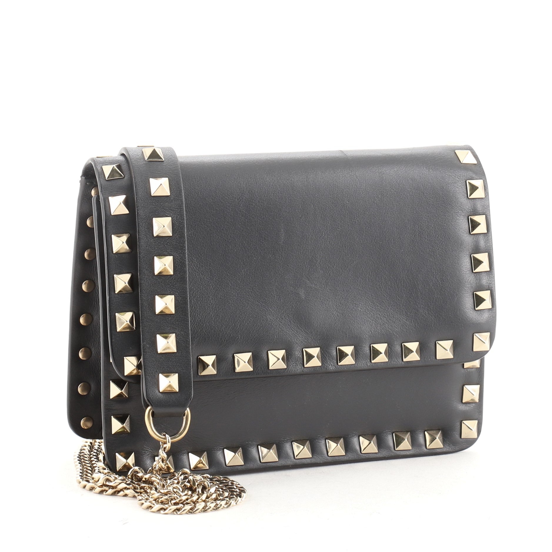 Rockstud Pouch Crossbody Bag Leather Mini