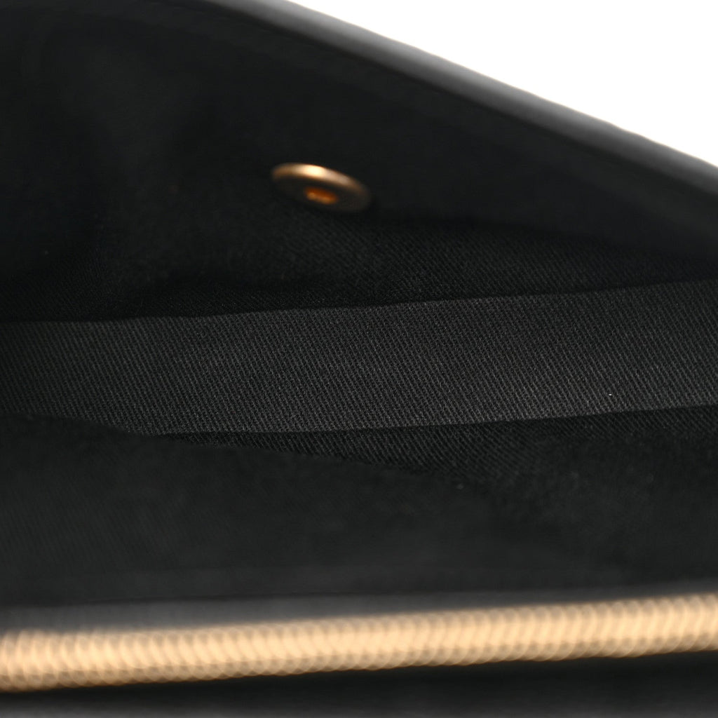 Caviar Diamond Stitched Small Top Handle Flap Black