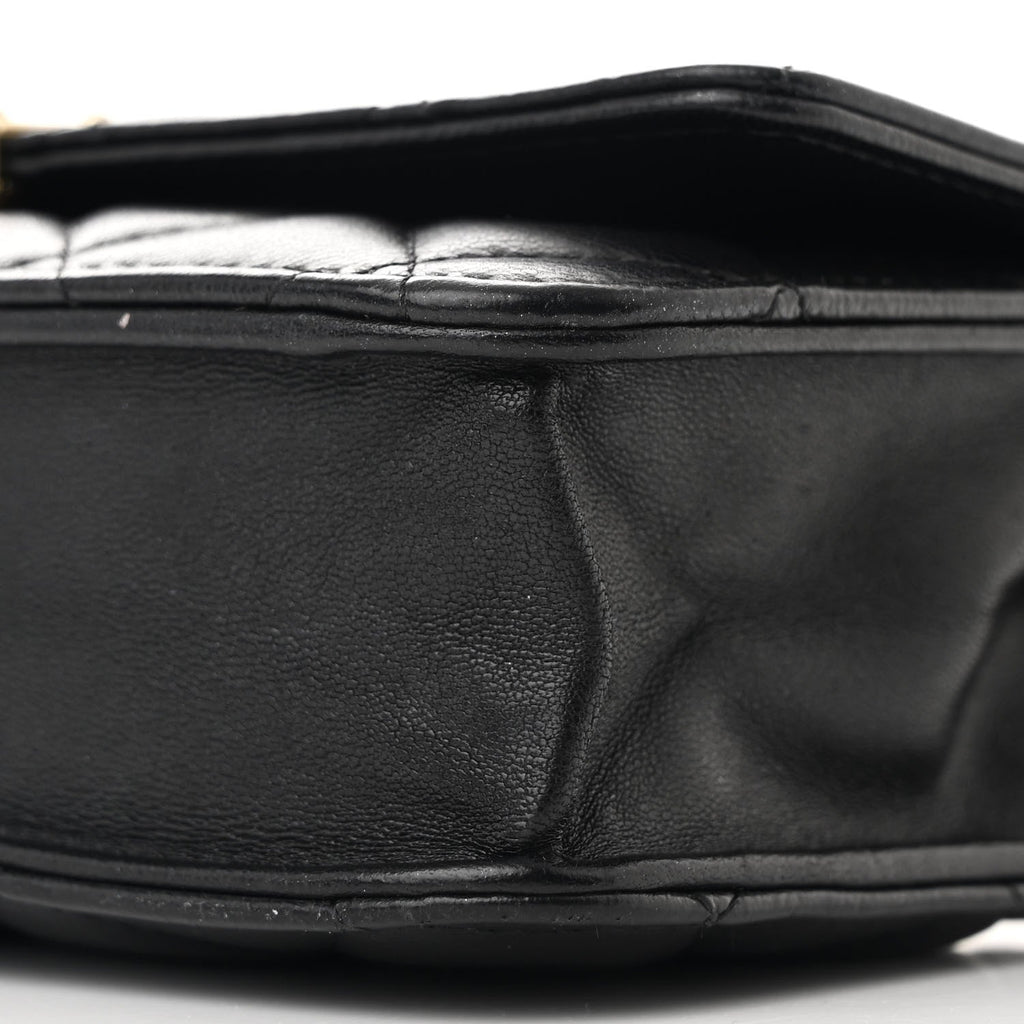 Caviar Quilted Golden Class Wallet On Chain WOC Black