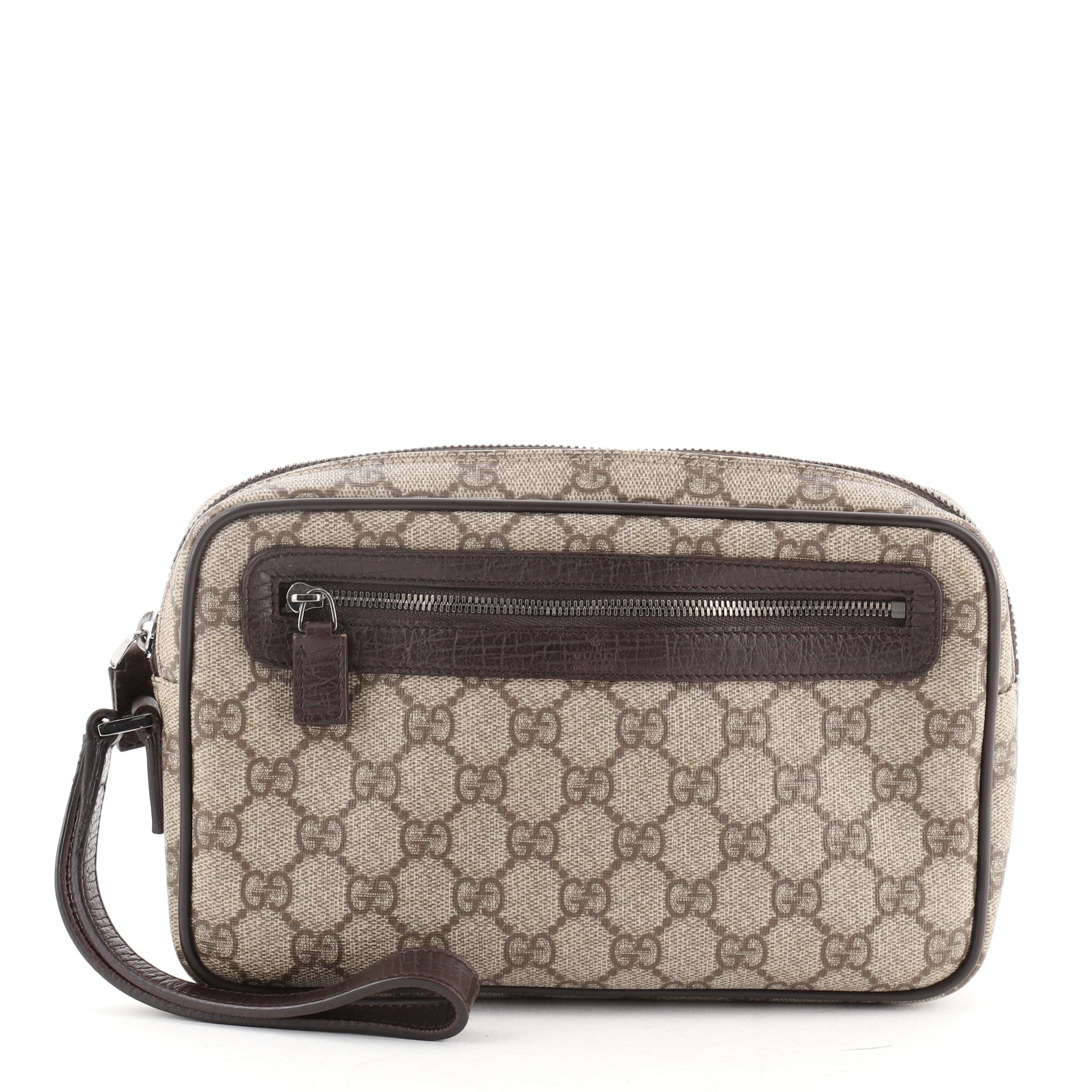 Wristlet Clutch GG Coated Canvas